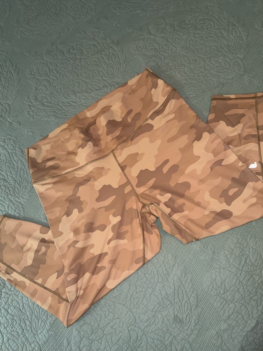 Fabletics Beige Camo High-Waist Leggings - Picture 4 of 5